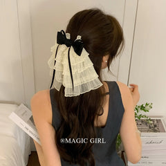Sweet Princess Style Cute Bowknot Hair Claw Clips for Girls Chic Fashion Ribbon Haarspange Hair Accessories for Women Ladies