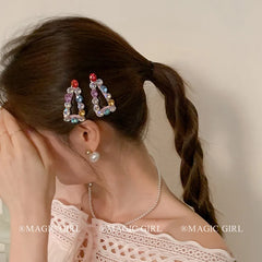 Glitter Sparkle Luxurious Fashion Hair Clips for Girls Sweet Chic Elegant Snap Clips for Women Ladies Hair Accessories in Stock