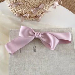Gilry Elegant Bowknot Barrette Clips Fashion Solid Color Hairpins Accessories for Children's Daily School Sports Made of Fabric