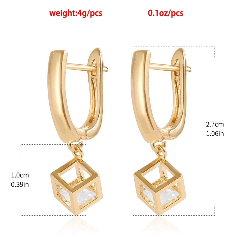 European and American Style Simple Elegant Drop Earrings for Girls Glamorous Dainty Jewelry for Women Ladies Accessories Chic