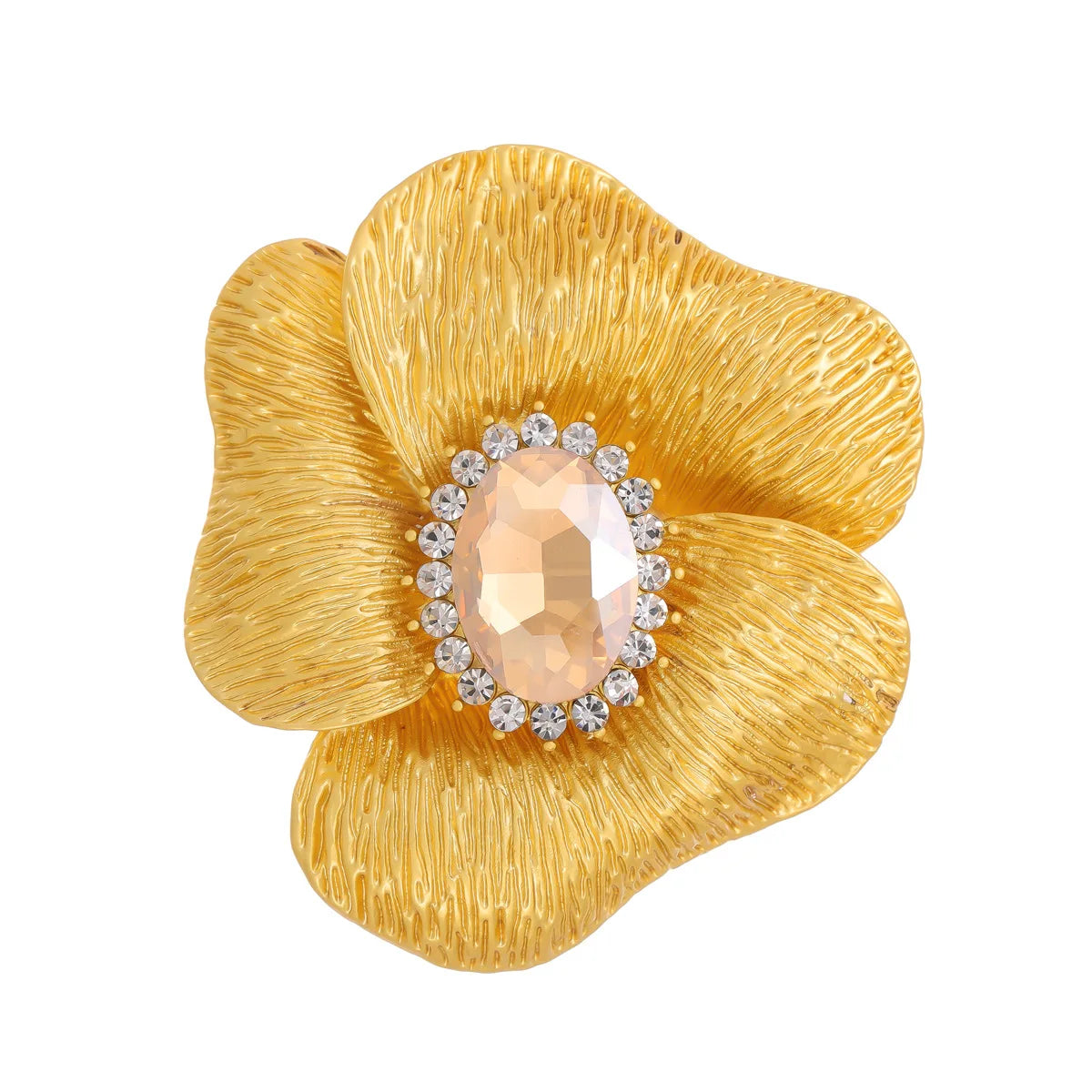 Fashion Luxury Glitter Rhinestone Flower Floral Brooches Sweet Trendy Elegant Vintage Retro Jewelry for Women Ladies Accessories