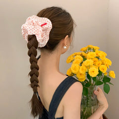 Vintage Chic Simple Dot Scrunchies Stylish Minimalistic Women's Hair Ties Trendy Hair Accessories for Girls