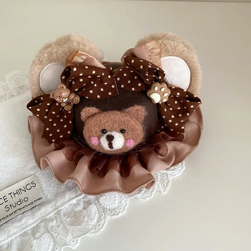 Fashion Animals Bear Polka Dot Hair Clips for Baby Girls Sweet Hat Alligators for Kids Children Hair Accessories in Stock Chic