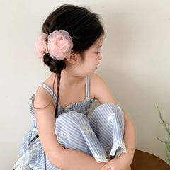 Girls Solid Color Flower High Quality Hair Claw Clips Sweet Fashion Wholesale in Stock Hairpins Accessory for Children Kid Daily
