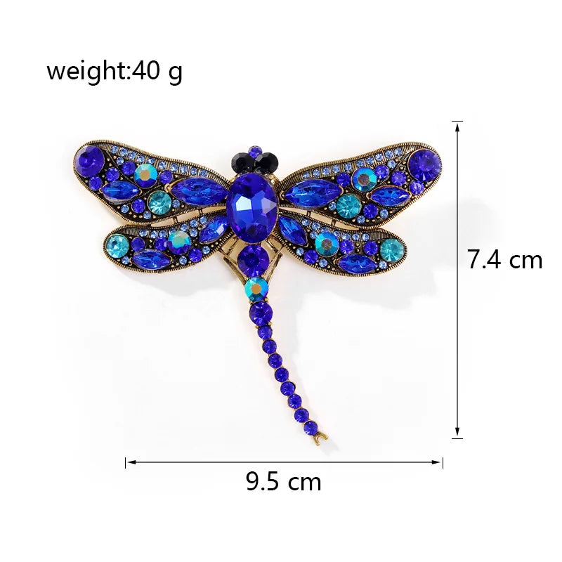 Fashion Sweet Rhinestone Elegant Brooches for Girls Animals Dragonfly Pins Jewelry for Women Ladies Accessories Wholesale