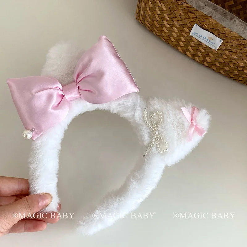 Fashion Animals Cat Bowknot Head Band for Baby Girls Cute Sweet Trendy Hair Band for Kids Children Hair Accessories in Stock