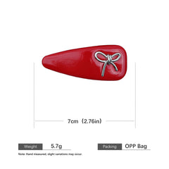 Fashion Chic Solid Color Red Hair Clips for Girls Red Trendy Stylish Haarspange in Stock for Women Ladies Hair Accessories