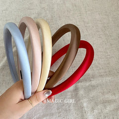 Women Solid Color Minimalistic Wide Headbands Fashion Sweet Elegant Wholesale in Stock Hairbands Accessories for Female Daily