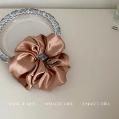Solid Color Lustrous Chic Scrunchies for Girls Fashion Classic Hair Ties for Women Ladies Hair Accessories in Stock Decoratives