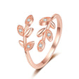 The opening is adjustable. / Rose gold