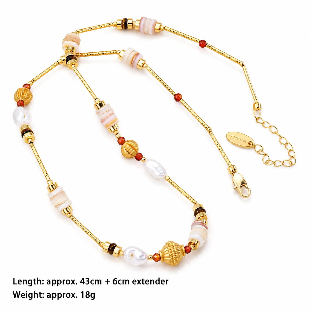 Fashion Baroque Pearl Tiger Eye Stone Shell Jewelry Sets for Girls Necklaces Bracelets Boho for Women Ladies China Factory