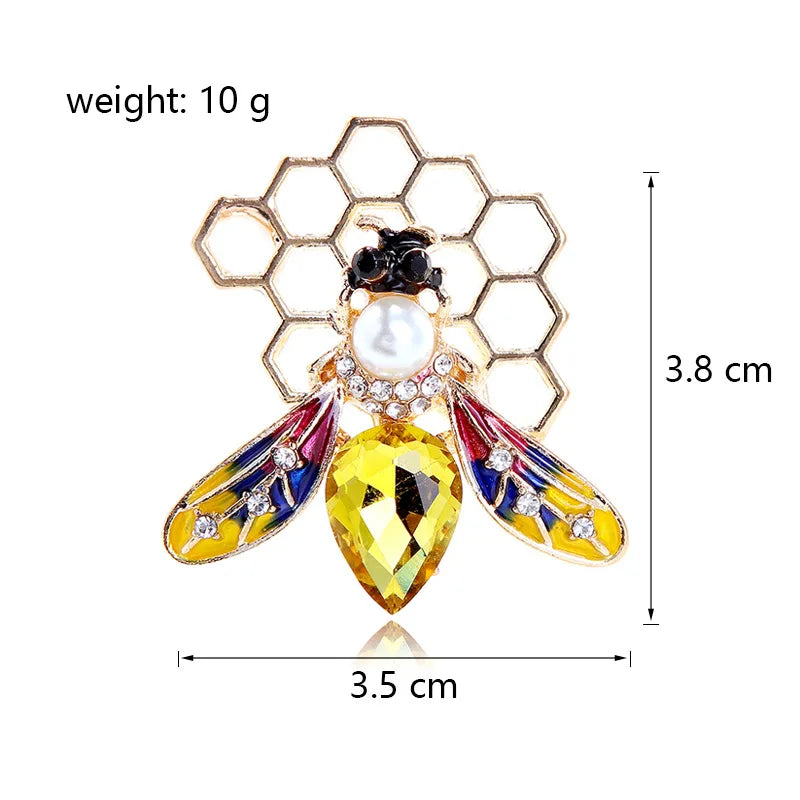 Fashion Animals Insects Bees Sweet Brooches for Girls Elegant Trendy New Design Pins Jewelry for Women Ladies Accessories