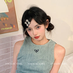 Women Butterfly Bowknot Silver Metal Small Alligator Clips Fashion Elegant Wholesale in Stock Hairpins Accessories for Female
