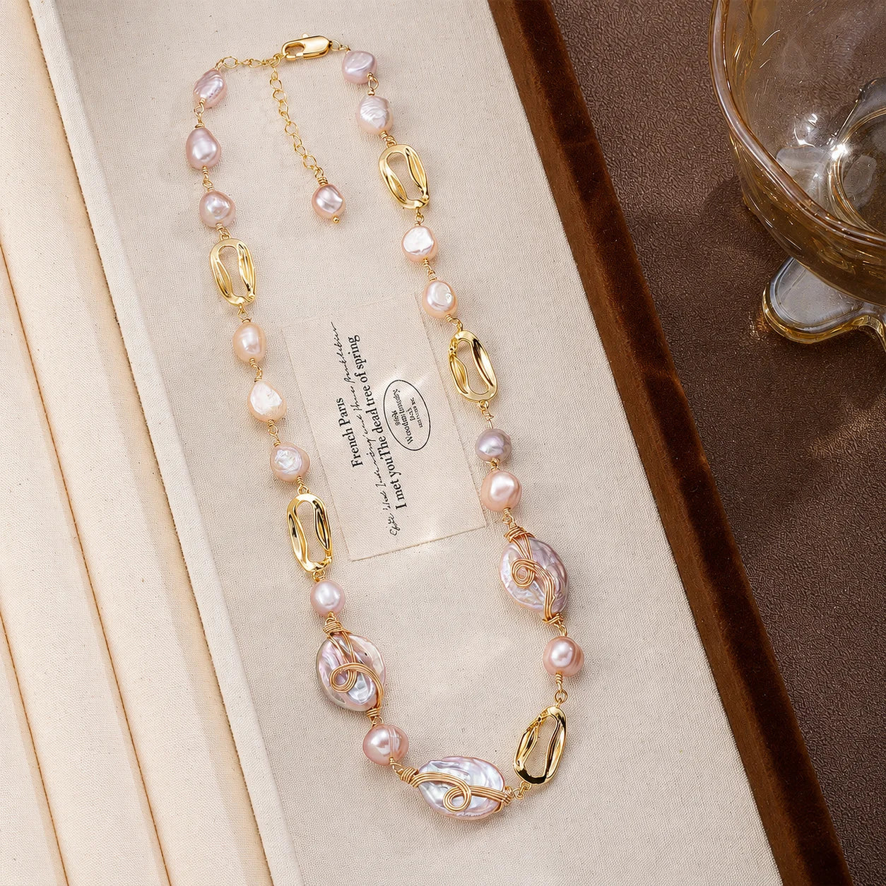 Fashion Baroque Pearl Freshwater Pearl 18K Gold Plated Jewelry Sets for Girls Elegant Bracelets Necklaces for Women Ladies