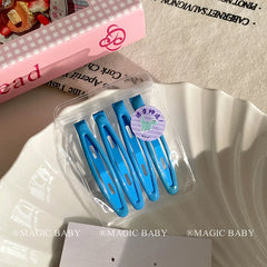 Simple Minimalistic Solid Candy Color Hair Clips for Baby Girls Cute Sweet Kawaii Snap Clips for Kids Children Hair Accessories