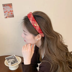 Fashion Classic Plaid Cute Head Band for Girls Sweet Elegant Simple Hair Band for Women Ladies Hair Accessories Female Chic