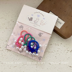 Simple Minimalistic Fashion Scrunchies for Baby Girls Cute Sweet High Elastic Hair Ties for Kids Children Hair Accessories Chic