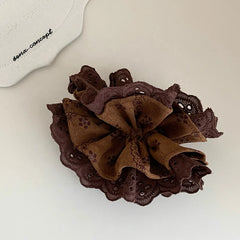 Girls Autumn Winter Solid Color Thick Thin Hair Scrunchies Chic Vintage Elegant Ponytail Holder in Stock Hair Ties Accessory