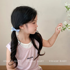 Sweet Cute Solid Color Bowknot Scrunchie for Girls Fashion Kawaii Simple Hair Ties for Kids Children Hair Accessories in Stock