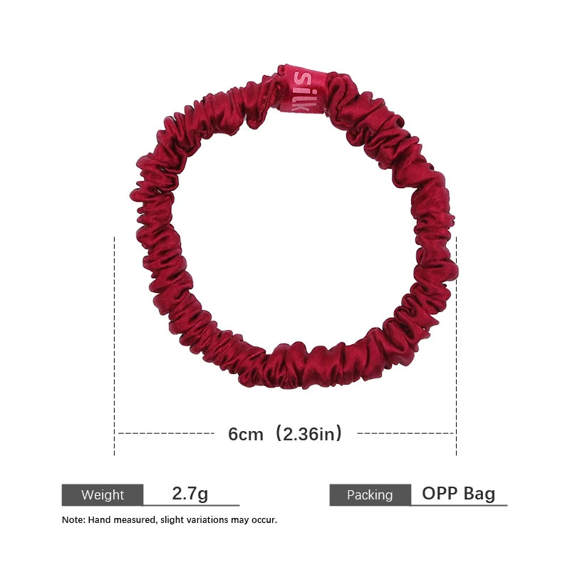 Fashion Trendy Stylish 100% Silk Scrunchies for Girls Soft Smooth Sweet Hair Ties for Women Ladies Hair Accessories in Stock