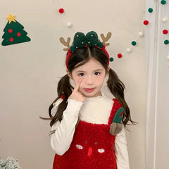 2025 Christmas Glitter Head Band for Baby Girls Sweet Cute Classic Bowknot for Kids Children Hair Accessories Chinese Supplier