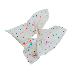 Sweet Cute Red Grid Dots Animals Bowknot Print Kerchief Scrunchies Kids Daily Fashion Hair Ties Accessories for Girls
