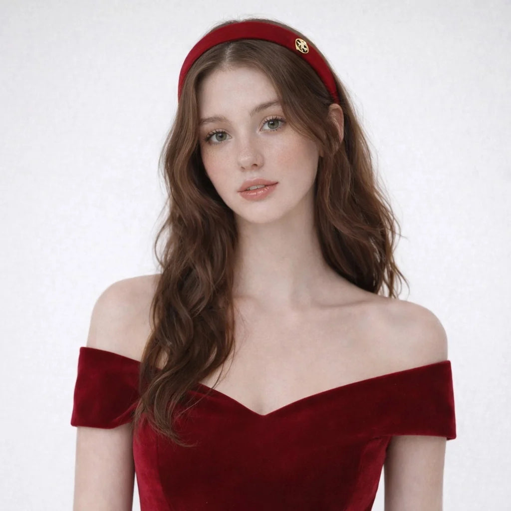 Red Retro Hairband Solid Colors Cute Little Horses Headbands Elegant Sweet Festival Hair Accessories for Women Custom Wholesale