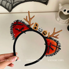 Women 2025 Hot Sale Halloween Decorations Hairbands Trendy Funny Customized Wholesale in Stock Headbands Accessory for Female