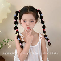 Sweet Cute Kawaii Star Heart Shaped Sceunchies for Baby Girls Mini Kawaii Hair Ties for Kids Children Hair Accessories in Stock