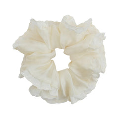 Women's Classic Large Hair Ties Spring Summer Satin Lace Scrunchies Princess-style High Elasticity Sweet Vintage Hair