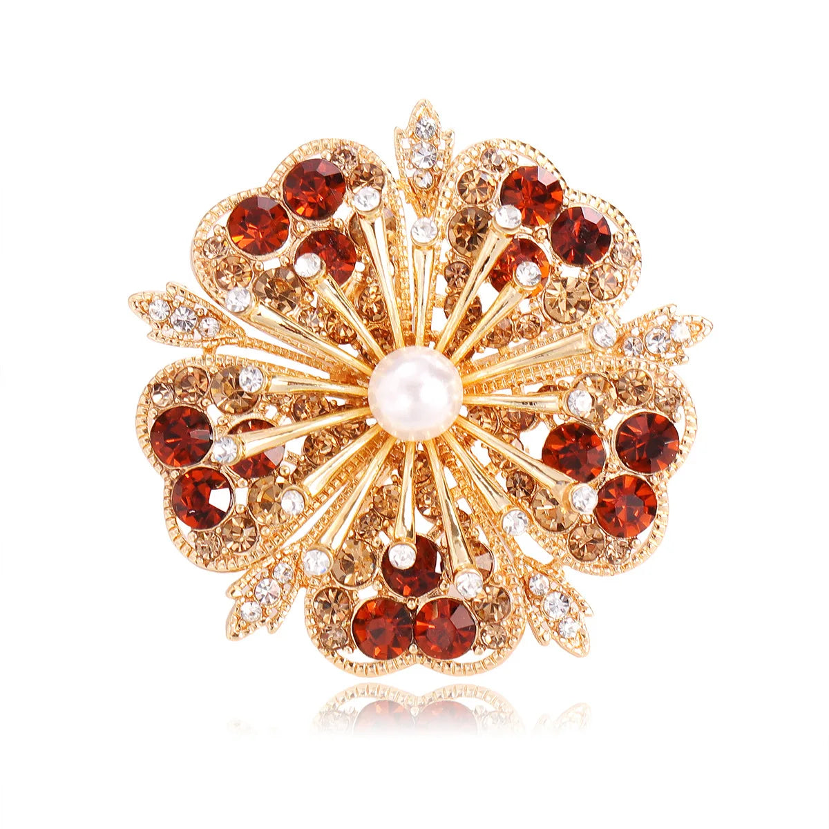 Fashion Refined Glitter Rhinestone Sparking Brooches for Girls Sweet Elegant Pins Jewelry for Women Ladies Accessories Hot Sale