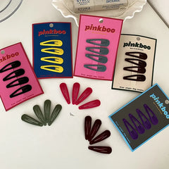 Women Solid Colored Small Snap Clips Trendy Simple Lightweight Customized Bulk Order in Stock Hairpins Accessories for Female