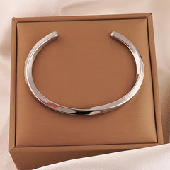 Female Unisex Stylish Cuff Bracelet Simple Classic Glaze Surface Trendy Bangles Fashion Jewelry Women's Accessories Wholesale