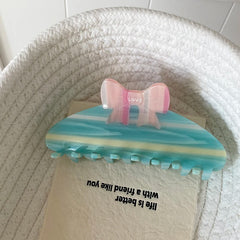 Cute Sweet Bowknot Hair Claw Clips for Girls Acetate Fashion Stylish Lightweight Daily Use Women Hair Accessories in Stock