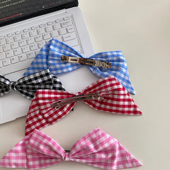 Sweet Cute Plaid Simple Hair Clips for Girls Elegant Trendy Stylish Haarspange for Women Ladies Barrettes Hair Accessories
