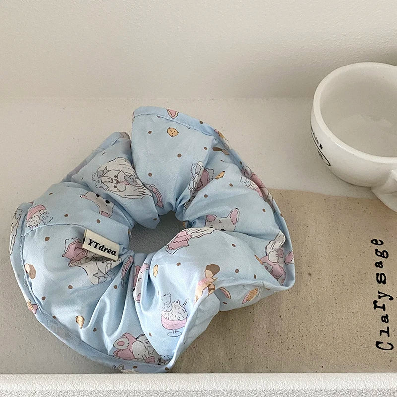 Fashion Sweet Soft Cute Scrunchies for Girls Trendy Elegant Animals Hair Ties for Women Ladies Hair Accessories in Stock Chic
