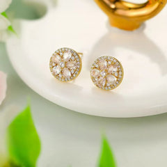 Female Heart Leaf Bow Shape Small Mini Stud Earring Fashion Elegant Simple High Quality Wholesale Daily Jewelry Accessories