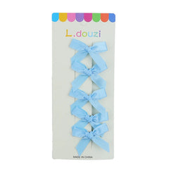 Girly Aesthetic Bowknot Small Solid Color Alligator Clips Fashion Sweet Cute Hairpins Accessories for Children Daily School Use