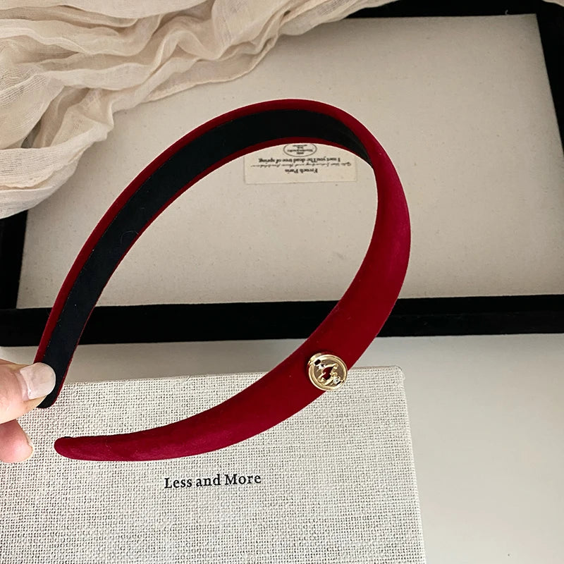 Fashion Solid Color Elegant Luxury Hair Band for Girls Sweet Graceful Stylish Head Band for Women Ladies Hair Accessories