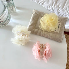 Girls Solid Color Flower High Quality Hair Claw Clips Sweet Fashion Wholesale in Stock Hairpins Accessory for Children Kid Daily