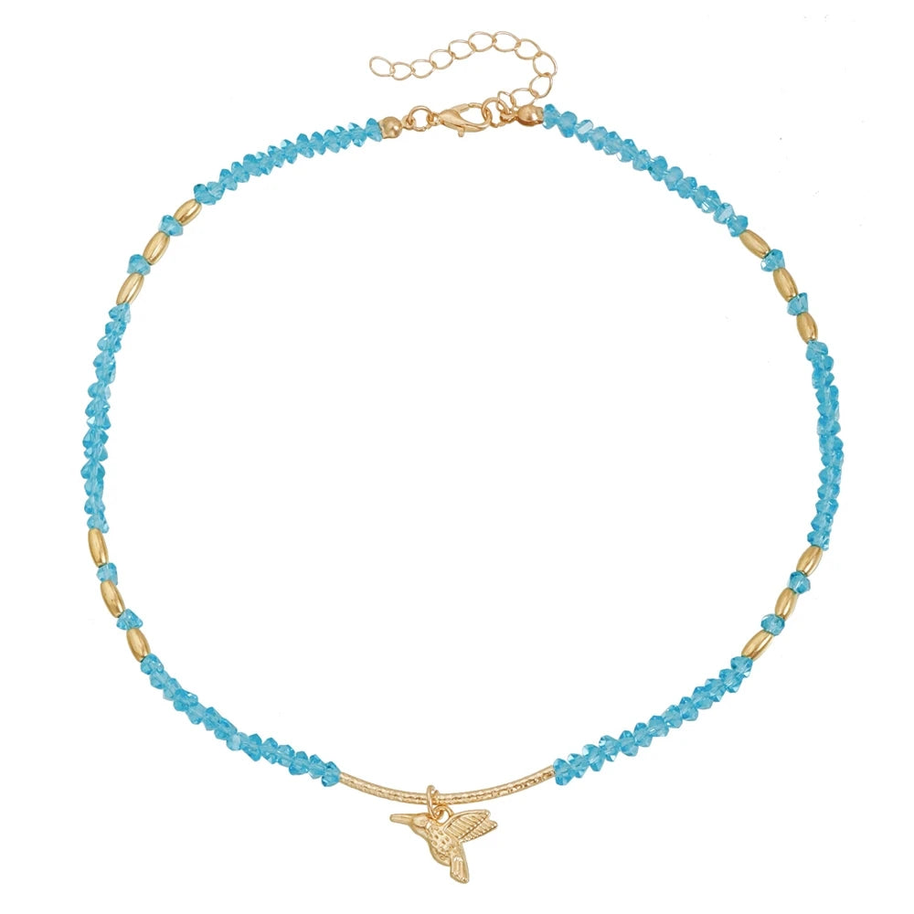 Fashion Sweet Beads Bird Animals Necklaces for Girls Charms Glamorous Earrings Jewelry Sets for Women Ladies Accessories Chic