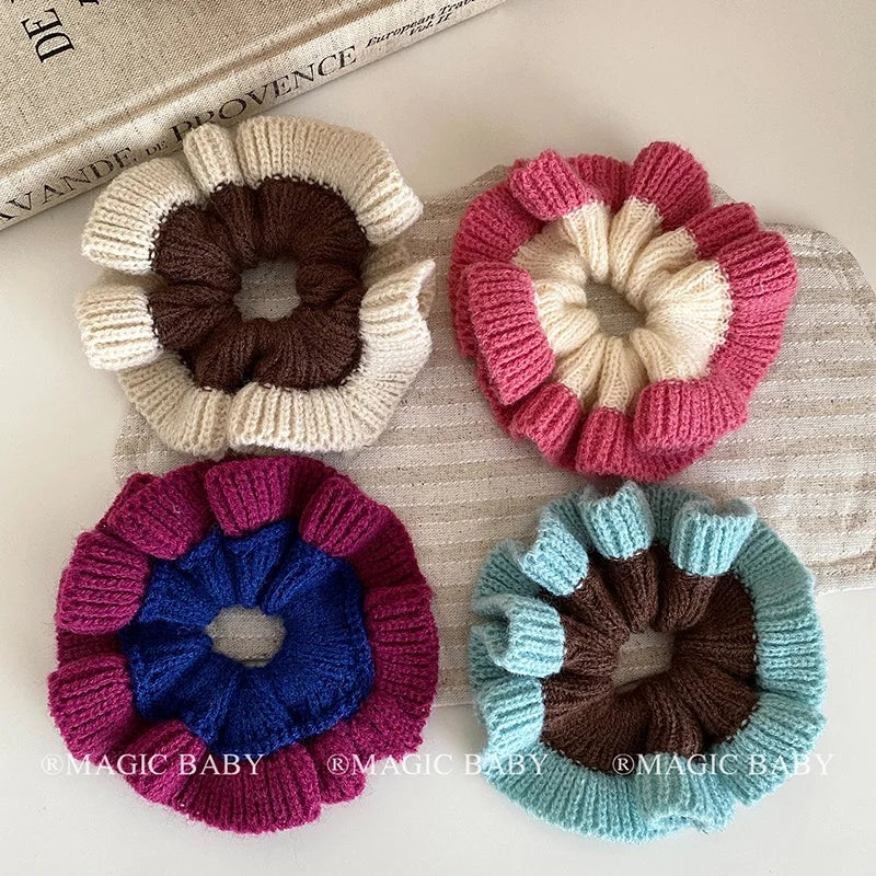 Fashion Cute Sweet Simple Scrunchies for Baby Girls Kawaii Minimalistic Hair Ties for Kids Children Hair Accessories in Stock