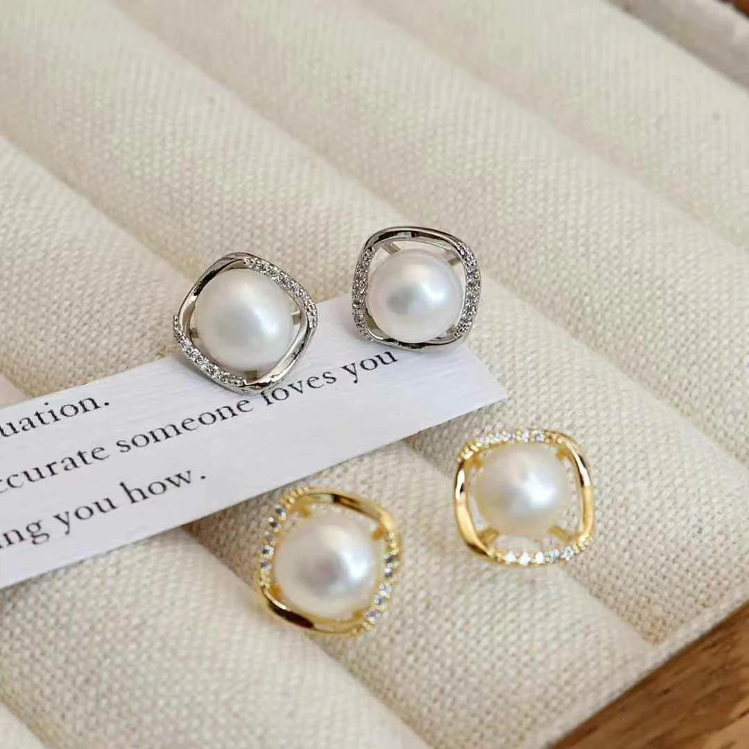 Sweet Fashion Imitation Pearl Simple Stud Earrings for Girls Elegant Graceful Chic Trendy Jewellry for Women Ladies Accessories