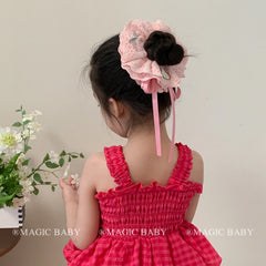 Fashion Cute Solid Color Kitty Cat Bowknot Scrunchies Sweet Kawaii Hair Ties for Baby Girls and Kids Children Hair Accessories