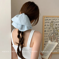 Solid Color Large High Elastic Ponytail Holder Scrunchies Elegant Fashion Bulk in Stock Hair Ties Accessories for Female Women