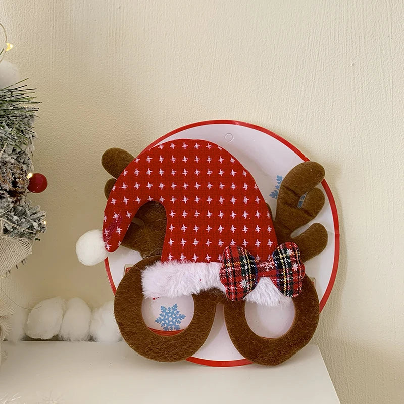 Female Letter Snowman Decorative Large Christmas Glasses Fashion Cute Wholesale in Stock Accessories for Christmas Festival Use