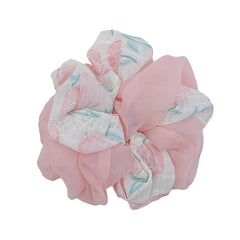 Hot Sale Pink White Medium Scrunchies Trendy Graceful High Elastic Wholesale in Stock Hair Ties Accessories for Women Kid Daily