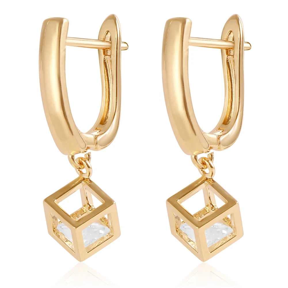European and American Style Simple Elegant Drop Earrings for Girls Glamorous Dainty Jewelry for Women Ladies Accessories Chic