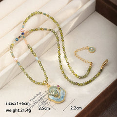 Fashion Freshwater Pearl Lapis Lazuli African Turquoise Pendent Necklace for Girls Jewelry for Women Ladies Wholesale Bulk