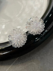 Ladies Flower Shape Creative Design Small Stud Earring Fashion Elegant Graceful Lightweight Bulk Jewelry Accessories for Causal